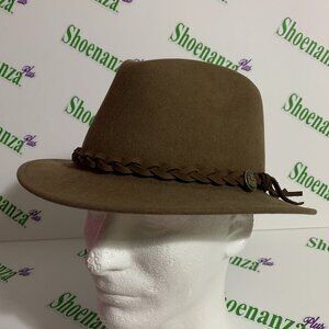 Vintage Goorin Bros. Fedora Hat WPL 5923 100% Wool Braided Brown Medium M